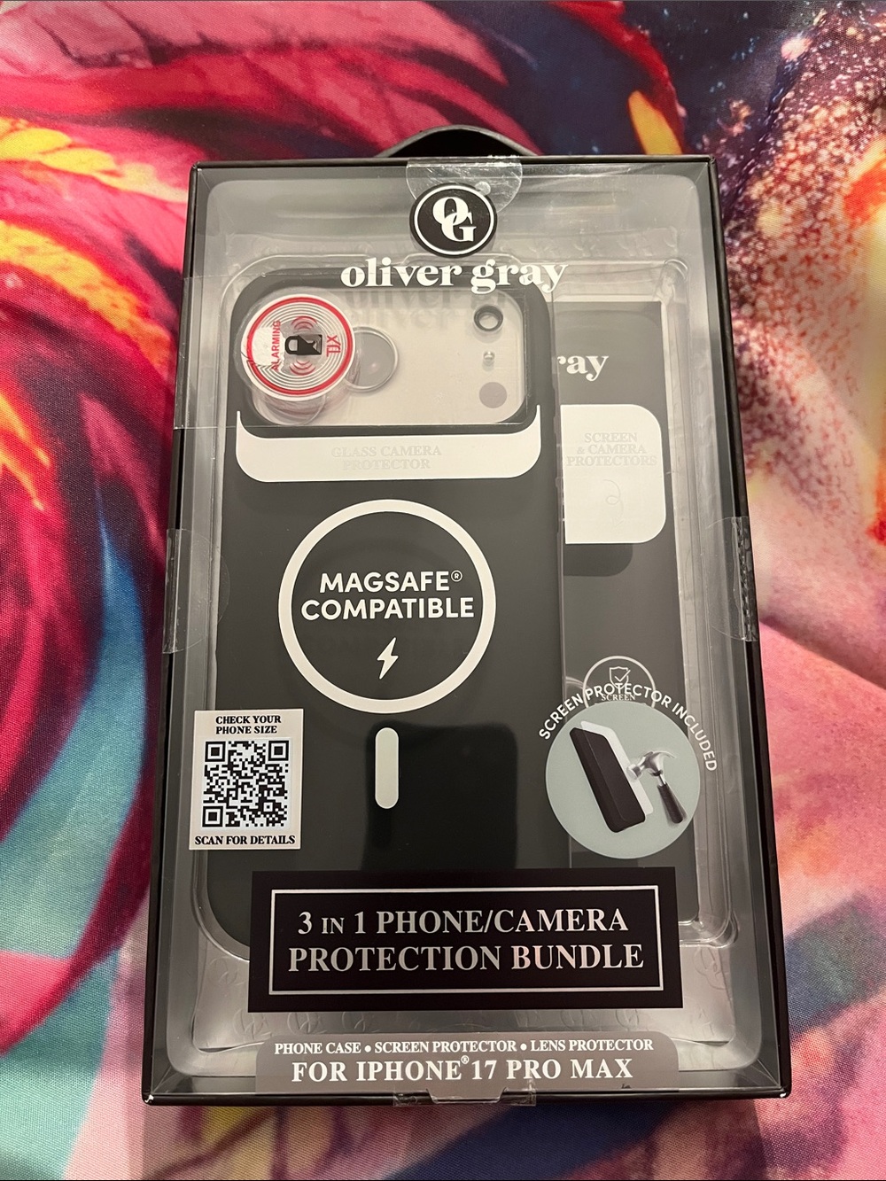 Black MagSafe-Compatible 3-in-1 iPhone 17 Pro Max Protection Bundle
